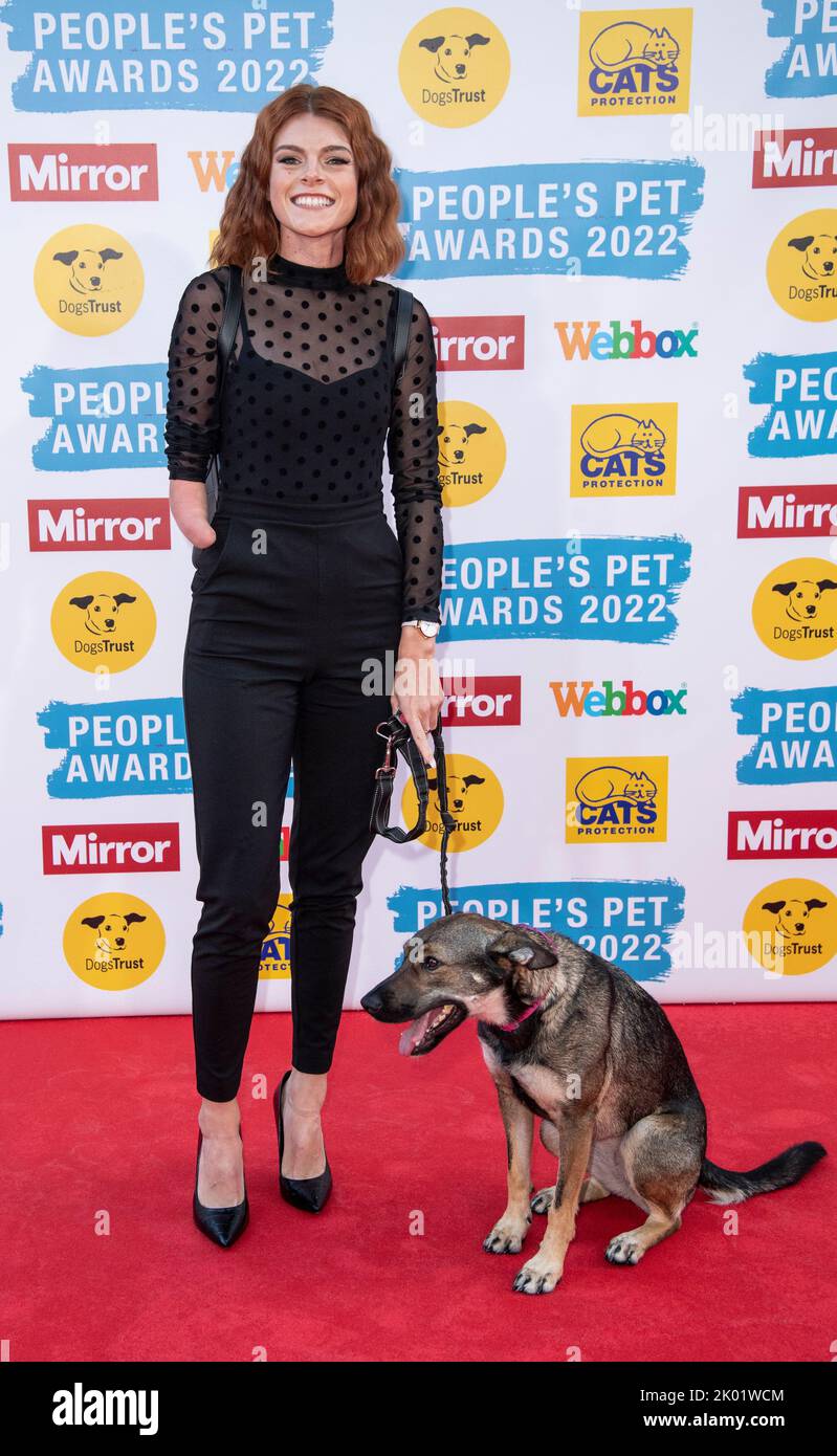 Lauren Steadman attends the ‘Mirror People’s Pet Awards’ at the Grovenor House Hotel, London UK on the 8th September 2022. Stock Photo