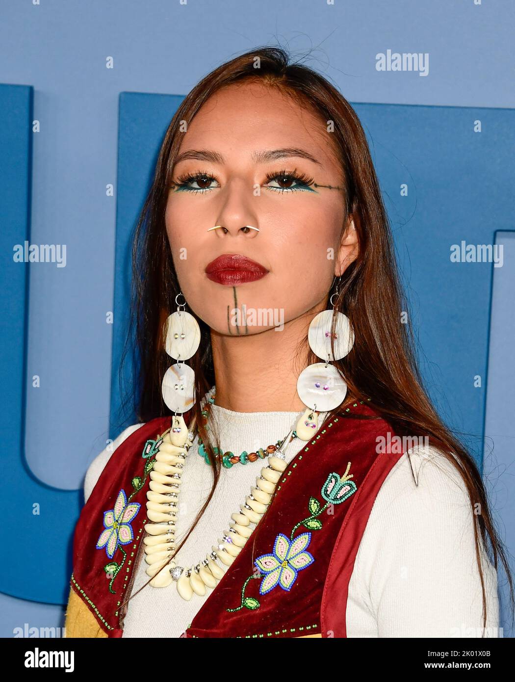 September 8, 2022, New York City Quannah Chasinghorse arrives to APPLE