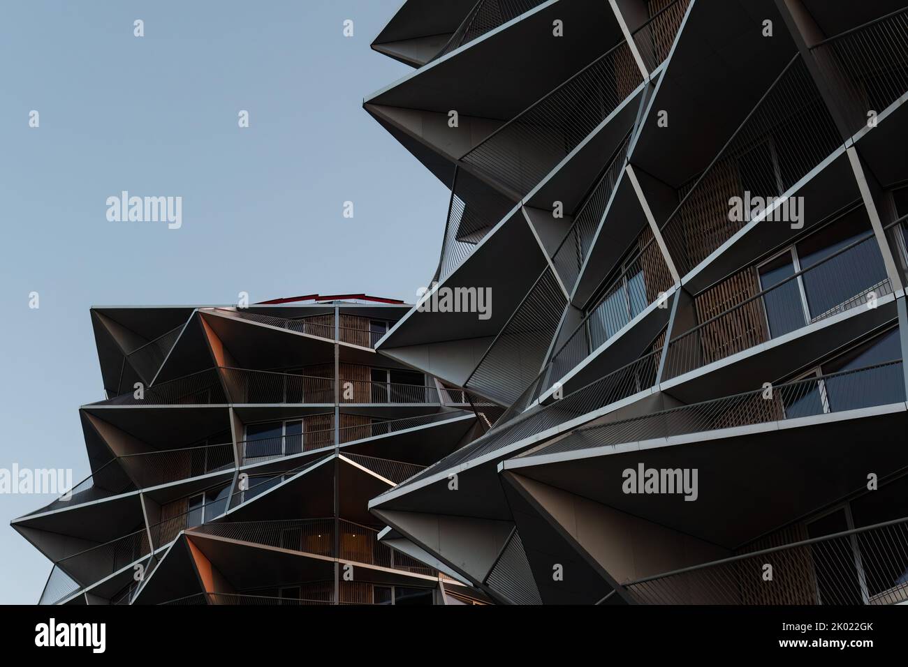 Copenhagen, Denmark. August 13, 2022. Close up of the architecture of