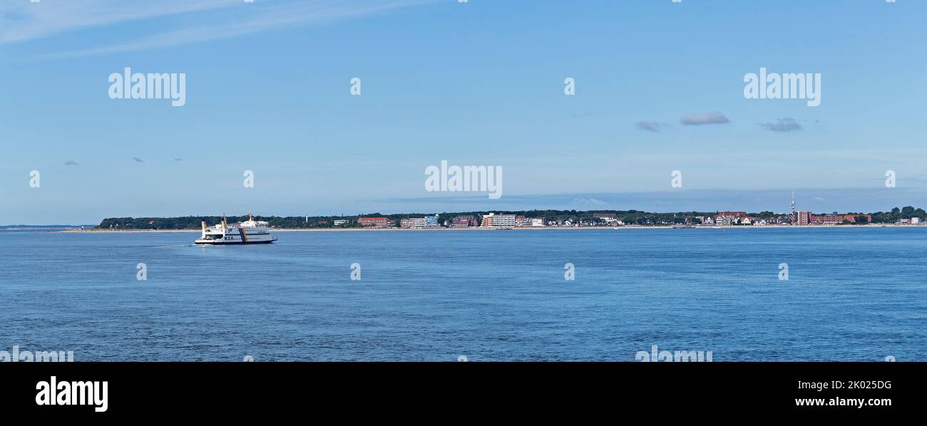 ferry, Föhr Island, North Friesland, Schleswig-Holstein, Germany Stock Photo