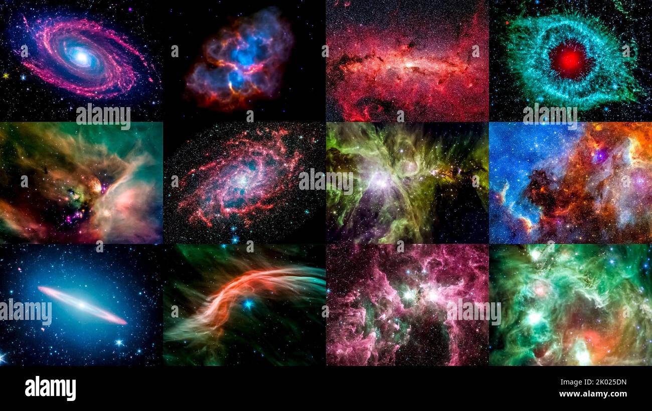 NASA's Spitzer Space Telescope calendar Stock Photo