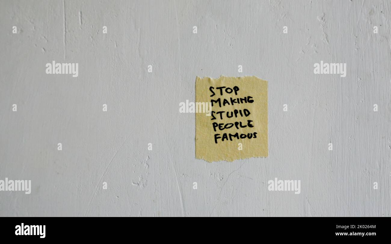 Word Text Of Stop Making Stupid People Famous Written On Duct Tape word-text-of-stop-making-stupid-people-famous-written-on-duct-tape