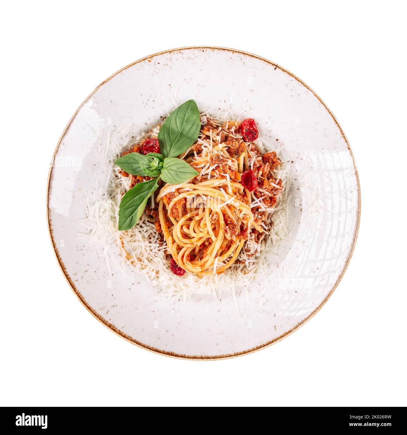 Portion of spaghetti bolognese pasta Stock Photo Alamy