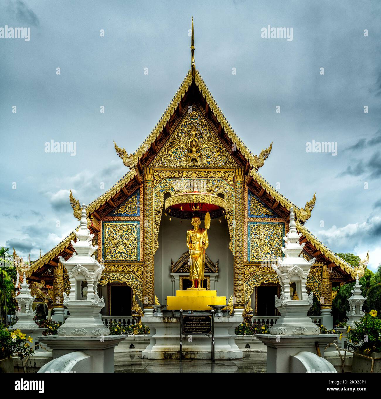 Wat Phra Singh Woramahawihan, Chiang Mai, Thailand Stock Photo