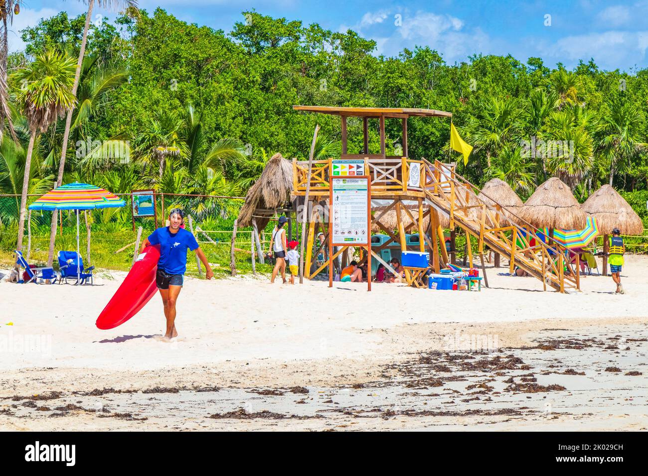 Playa del Carmen 18. August 2021 Tropical mexican beach landscape