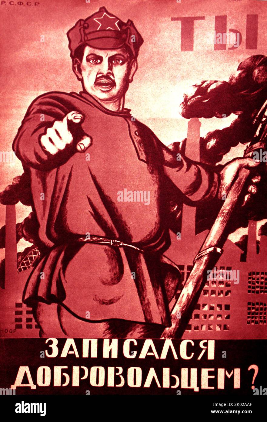 Did you sign up as a volunteer? Russian communist propaganda poster ...