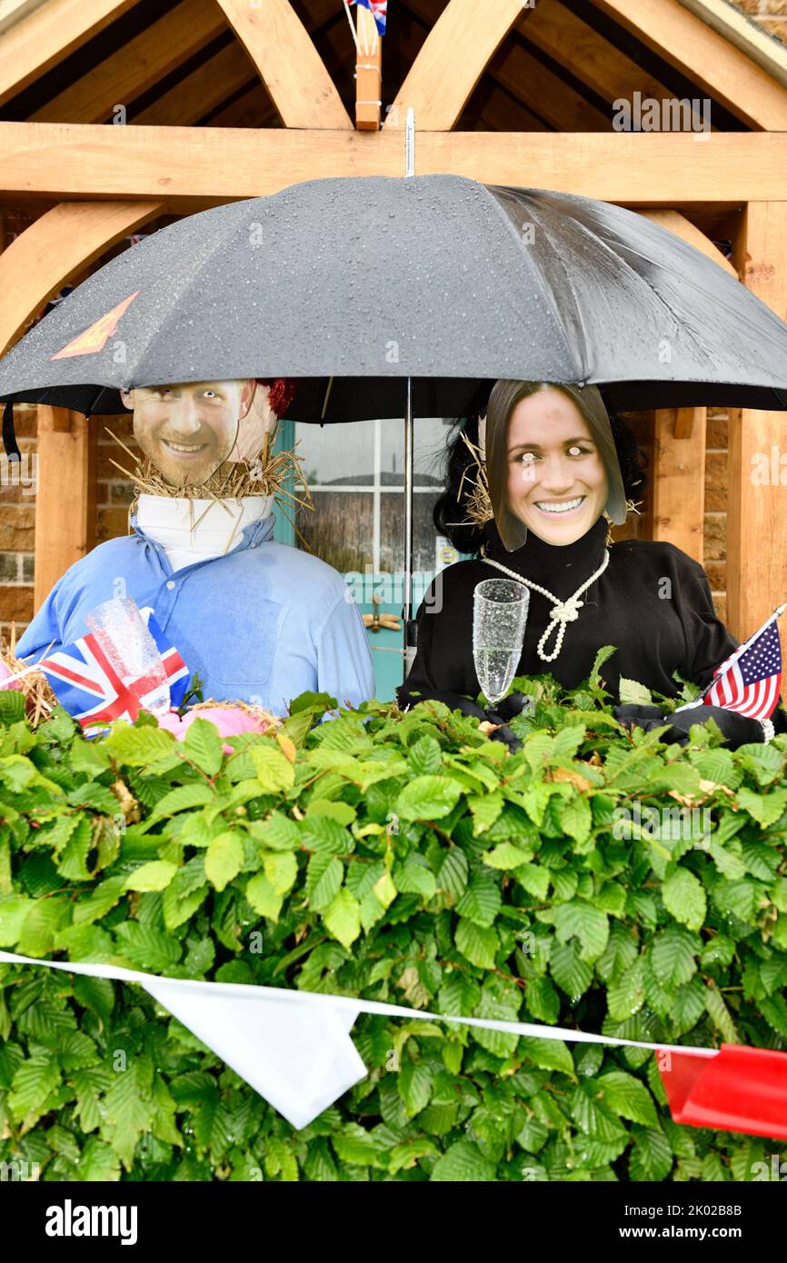 Queen's Platinum Jubilee Celebrations with Royal themed Scarecrows in