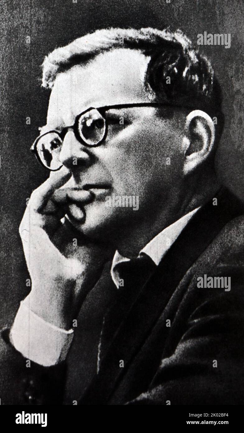 composer D. Shostakovich, 1906 - 1975, was a Soviet and Russian composer and pianist. He is regarded as one of the major composers of the 20th century Stock Photo