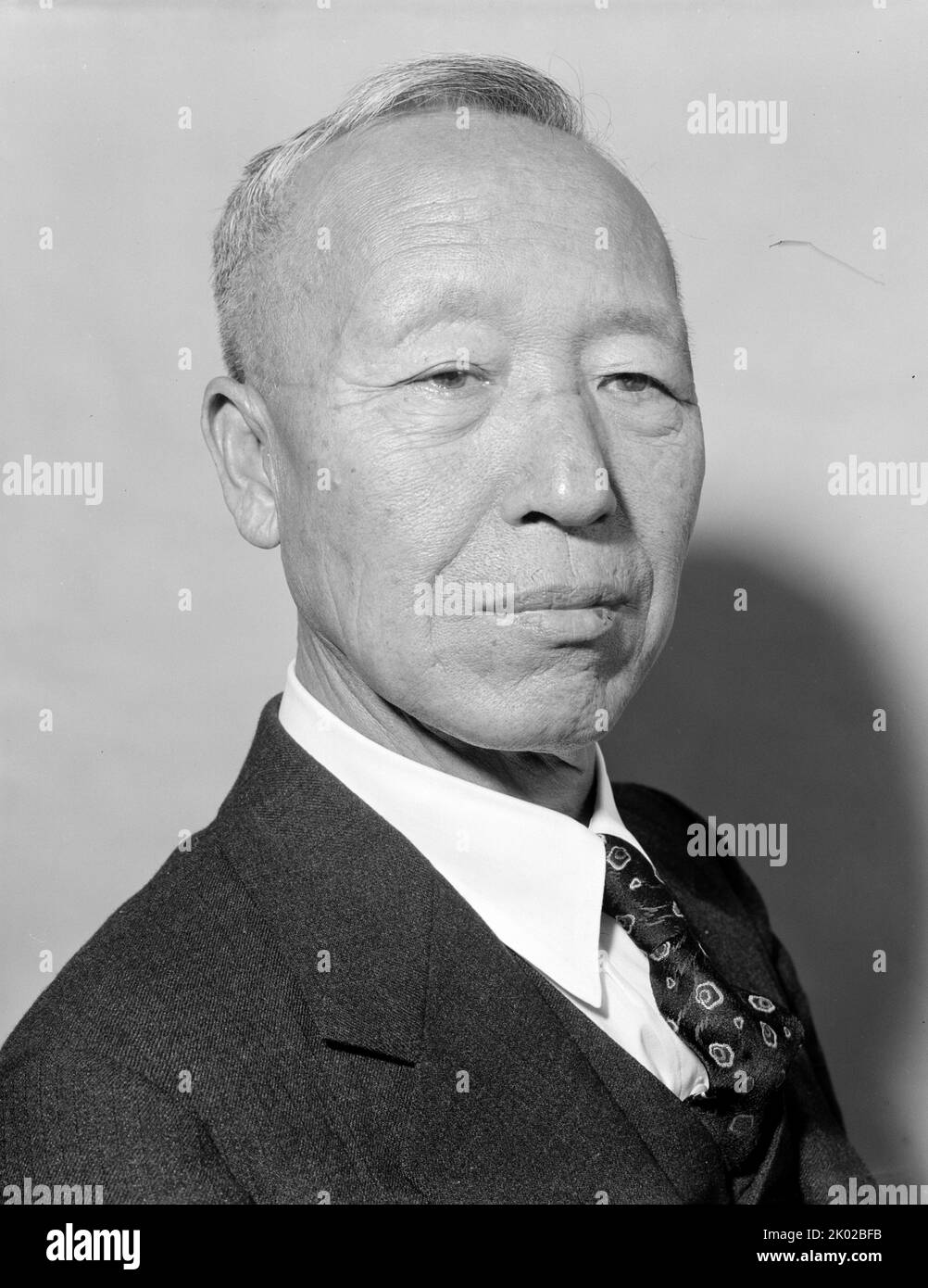 Syngman Rhee (1875 - 1965) South Korean politician who served as the first President of South Korea, from 1948 to 1960. Rhee was also the first and last president of the Provisional Government of the Republic of Korea from 1919 to his impeachment in 1925 and from 1947 to 1948. Stock Photo