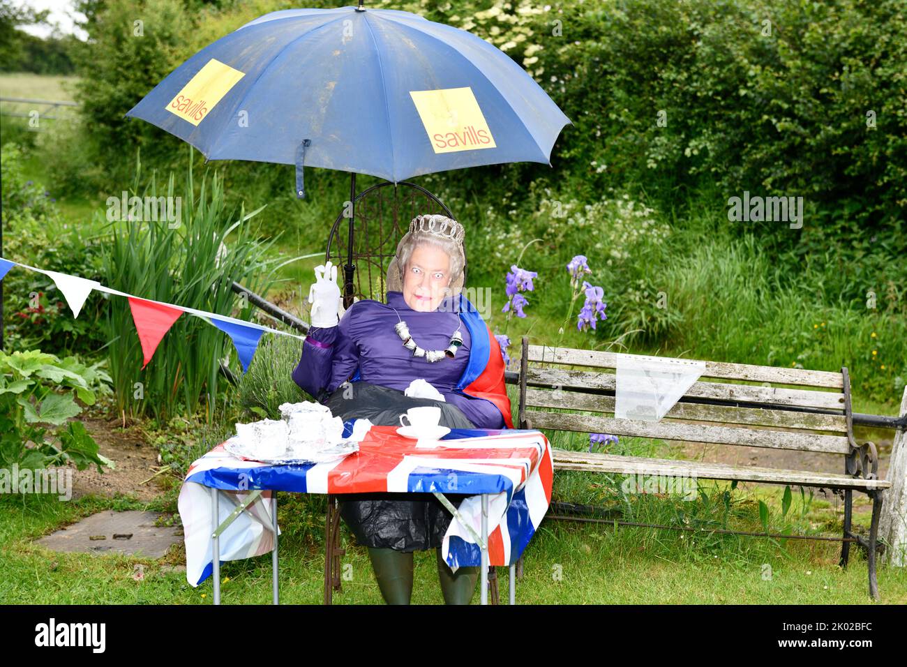 Queen's Platinum Jubilee Celebrations with Royal themed Scarecrows in