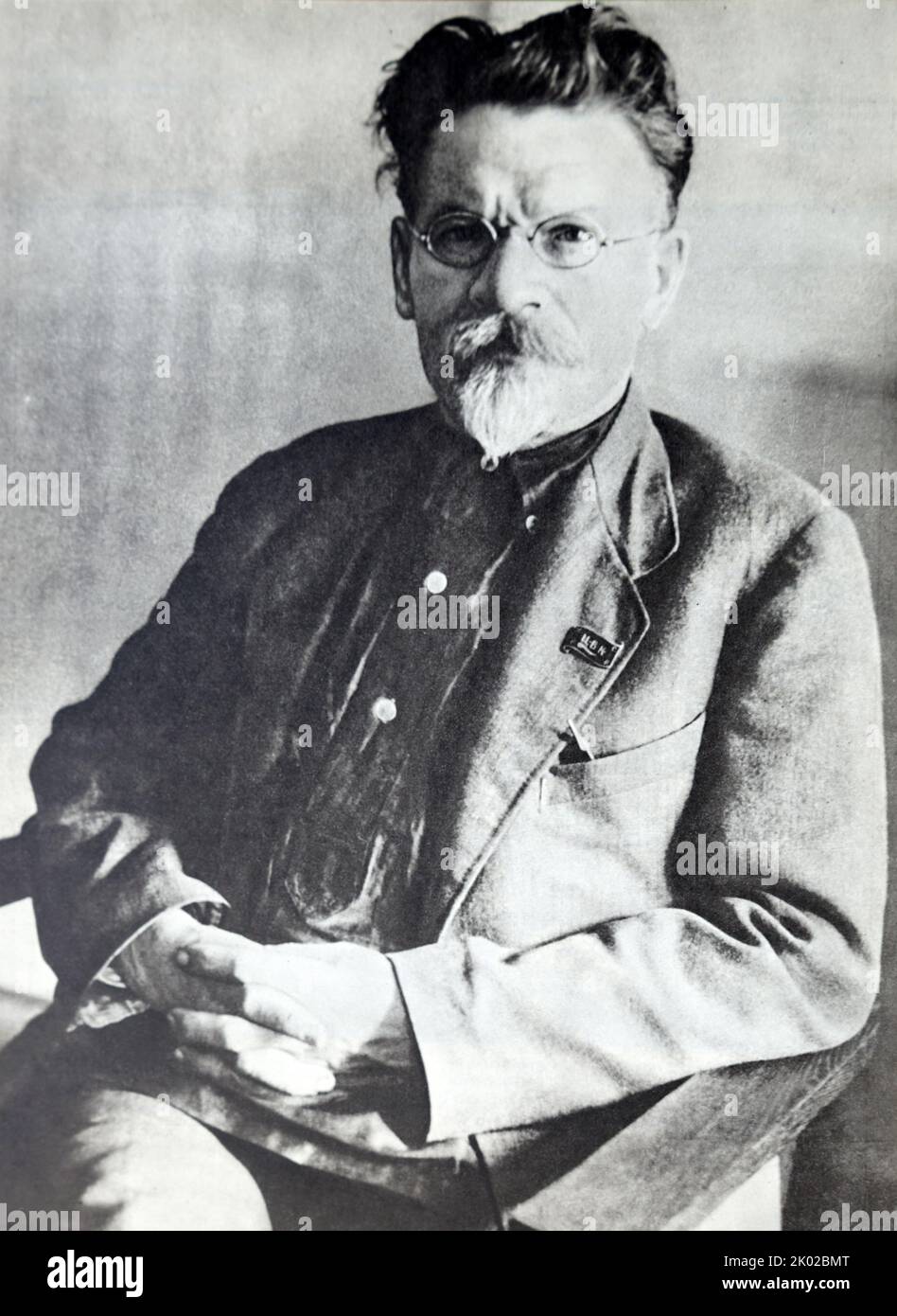 Mikhail Kalinin (1875-1946), Bolshevik revolutionary and Soviet functionary. Photo by P. Otsup. Stock Photo