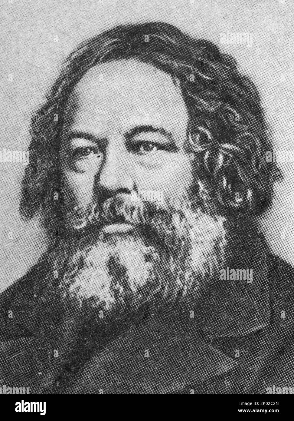 Mikhail Alexandrovich Bakunin (1814 - 1876); Russian revolutionary anarchist, socialist and founder of collectivist anarchism. He is considered among the most influential figures of anarchism and a major founder of the revolutionary socialist and social anarchist tradition Stock Photo