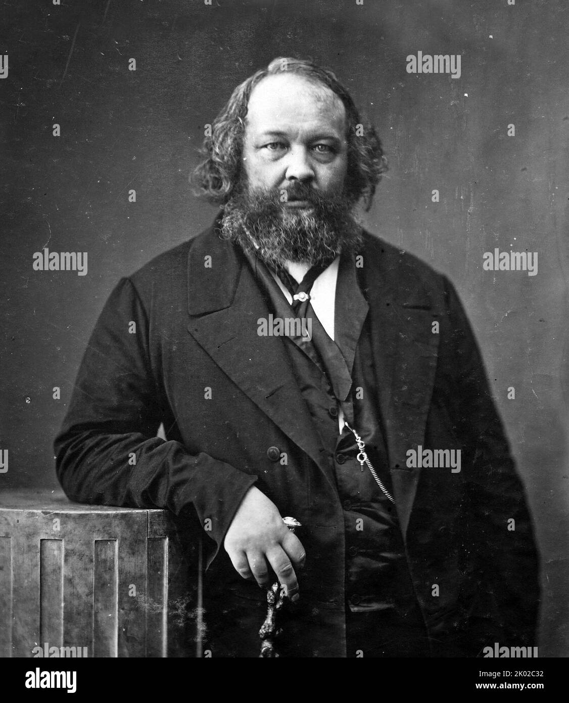 Mikhail Alexandrovich Bakunin (1814 - 1876); Russian revolutionary anarchist, socialist and founder of collectivist anarchism. He is considered among the most influential figures of anarchism and a major founder of the revolutionary socialist and social anarchist tradition Stock Photo