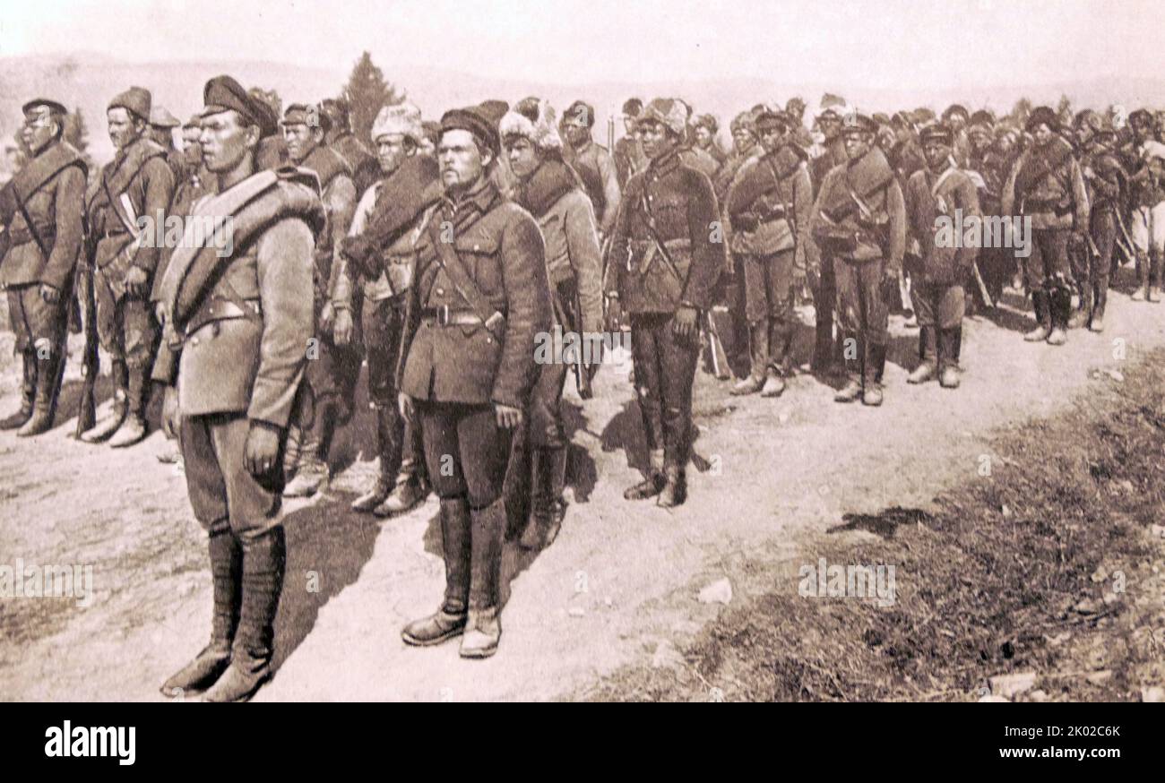 A unit of Peoples Revolutionary Army. 1920. Stock Photo