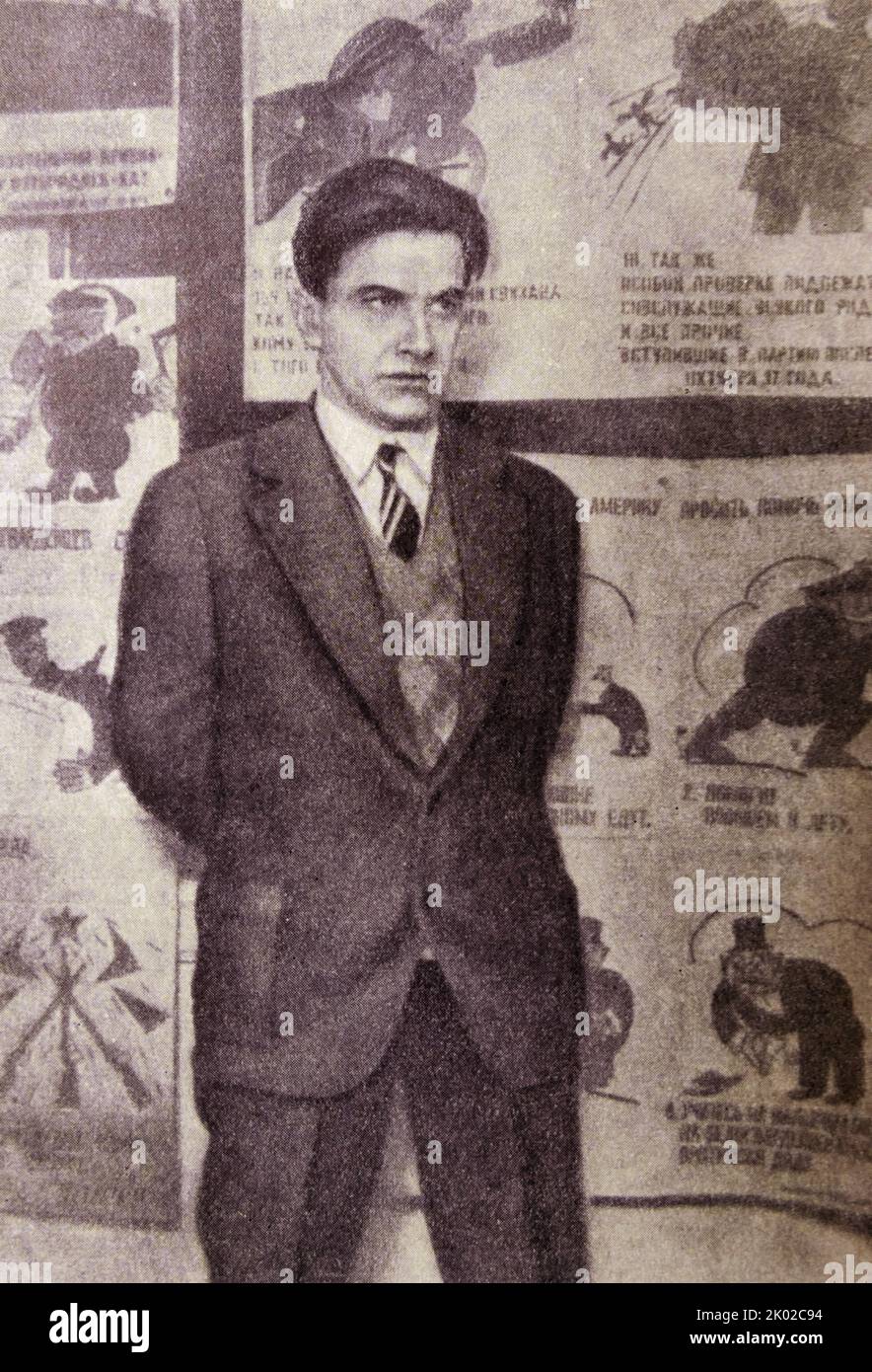Vladimir Vladimirovich Mayakovski (1893 - 1930) Russian and Soviet poet, playwright, artist, and actor Stock Photo