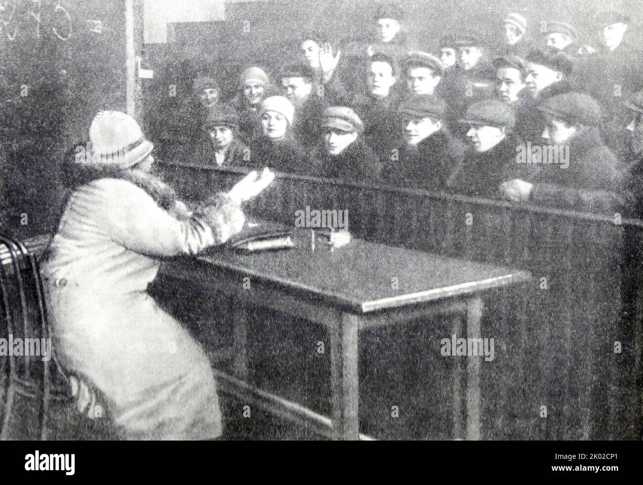 Classes in M.N. Pokrovsky working mans college, Moscow State University. 1920. Stock Photo
