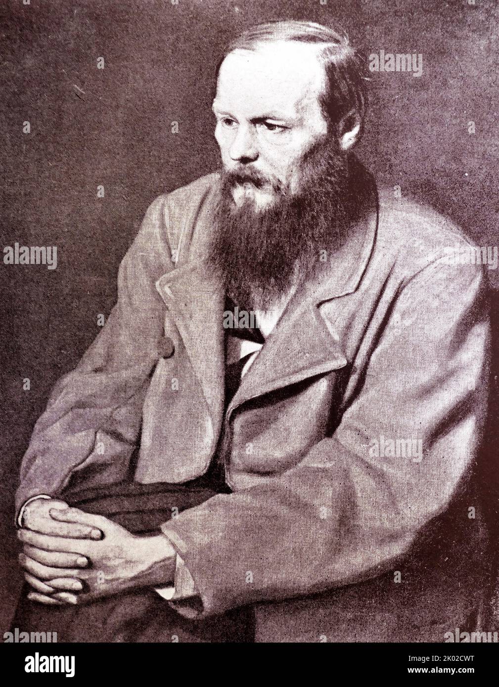 Fedor Mikhailovich Dostoevsky. Writer, portrait. 1872. by Vasily Perov (1833-1882). Fyodor Mikhailovich Dostoevsky (1821 - 1881), was a Russian novelist, philosopher, short story writer, essayist, and journalist. Stock Photo
