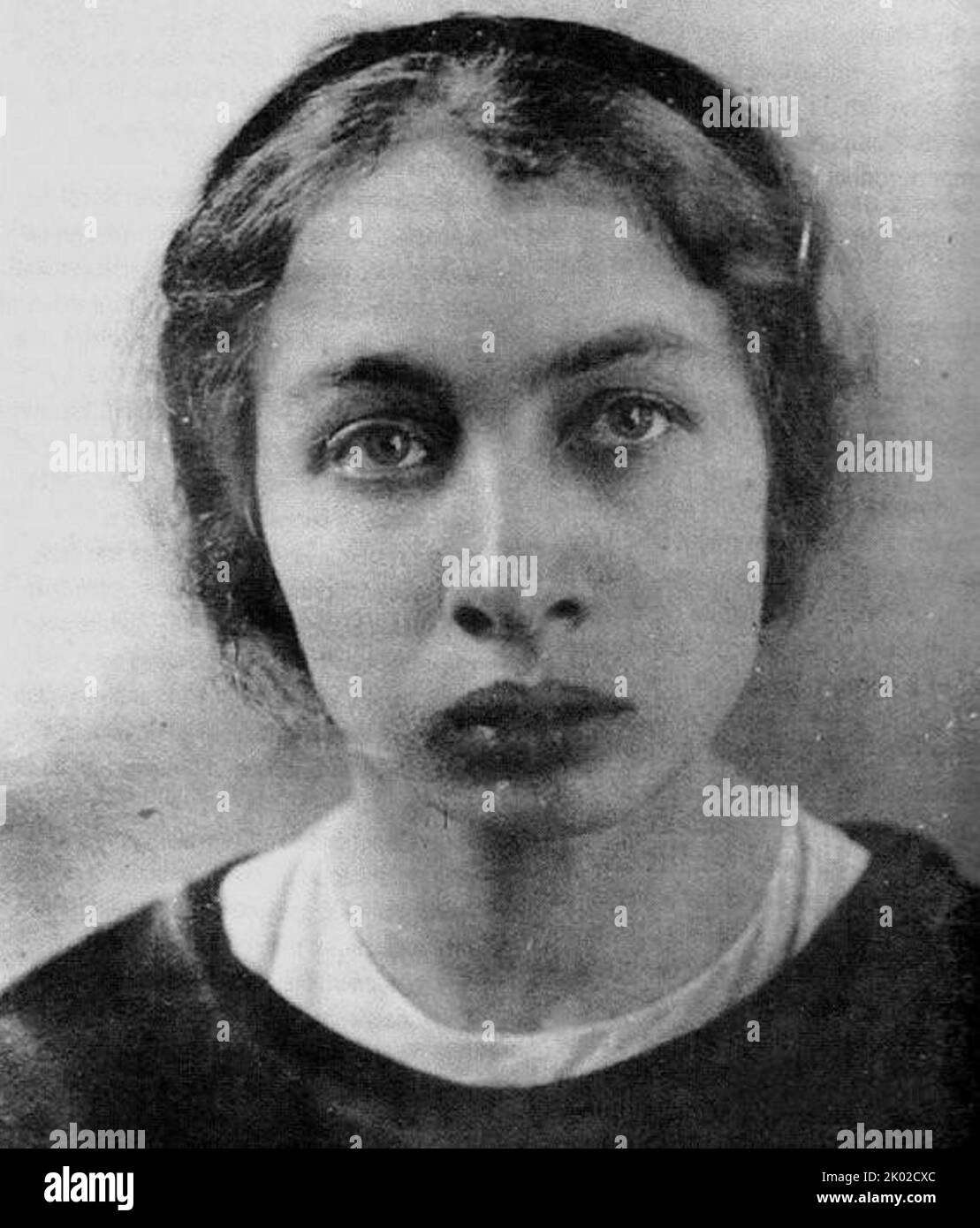 Fanny Efimova Kaplan (1890 - 1918); Russian-Jewish woman, Socialist-Revolutionary, and early Soviet dissident who was convicted of attempting to assassinate Vladimir Lenin and executed by the Cheka in 1918. Stock Photo