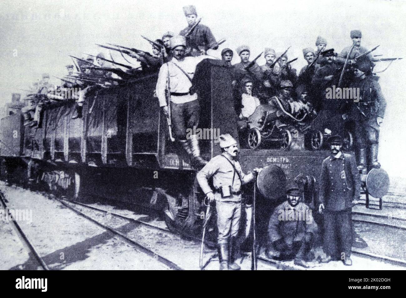 Sending a working regiment to the eastern front. Samara (Kuibyshev). 1919. Stock Photo