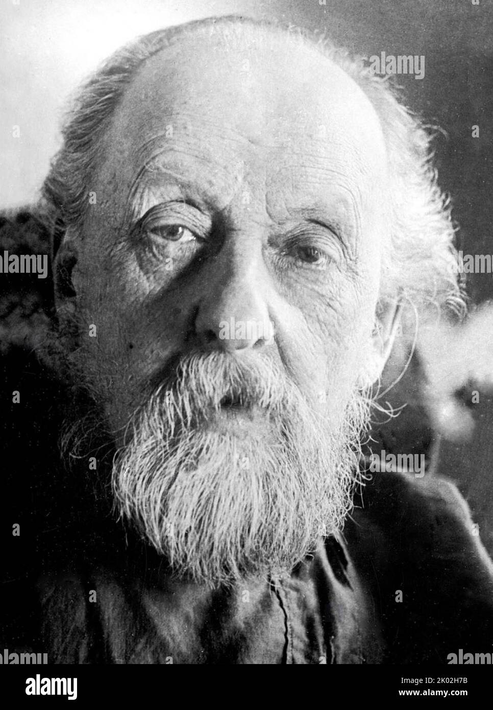 Cosmonautics founder K. E. Tsiolkovsky (1857 - 1935) was a Russian and Soviet rocket scientist and pioneer of the astronautic theory. Stock Photo