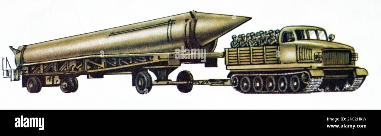 Strategic ballistic missile 1980 Stock Photo