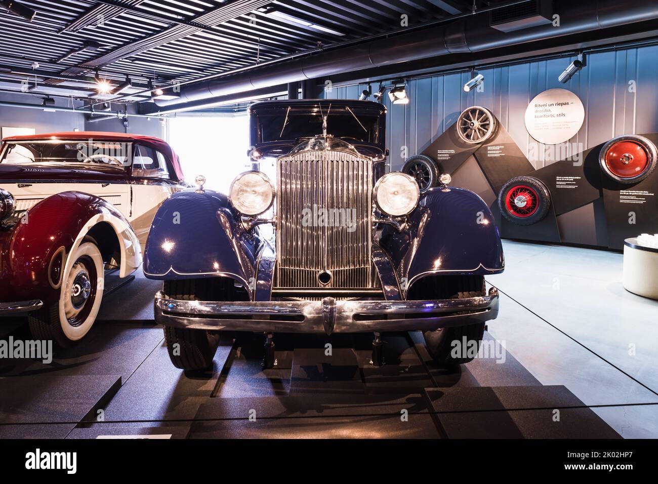Packard Eight model 1100 - Classic retro car. Riga motor museum. Riga, Latvia, 17 August 2022 Stock Photo