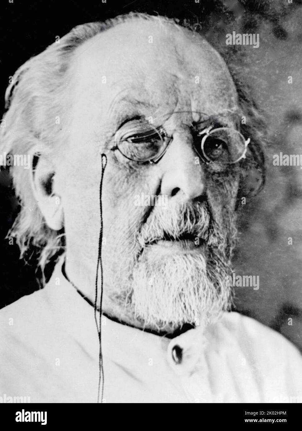 Cosmonautics founder Konstantin Eduardovich Tsiolkovsky (1857 - 1935) was a Russian and Soviet rocket scientist and pioneer of the astronautic theory. Stock Photo