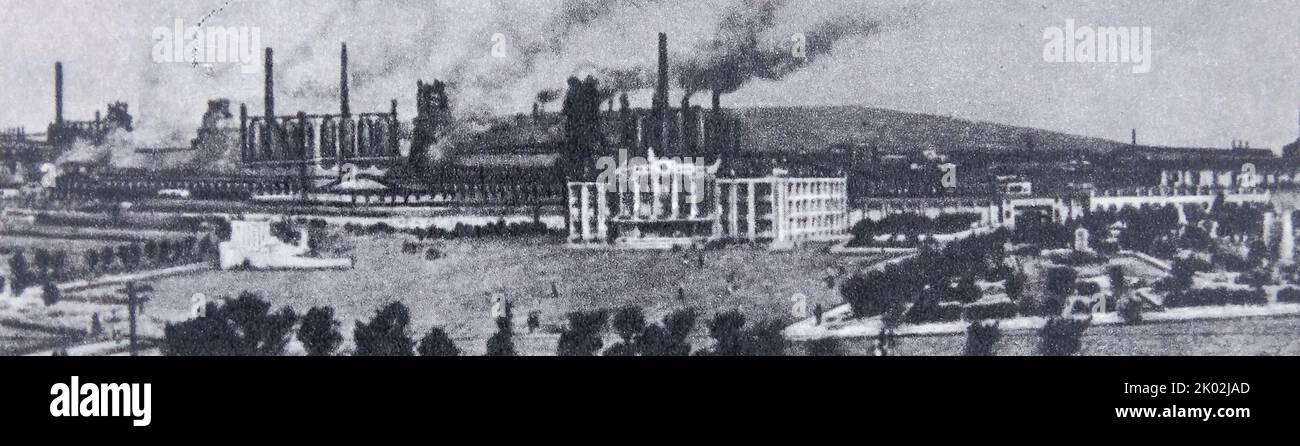 Kuznetsk Metallurgical Plant (Novokuznetsk Iron and Steel Plant), in southwestern Siberia. During the Great patriotic war Stock Photo