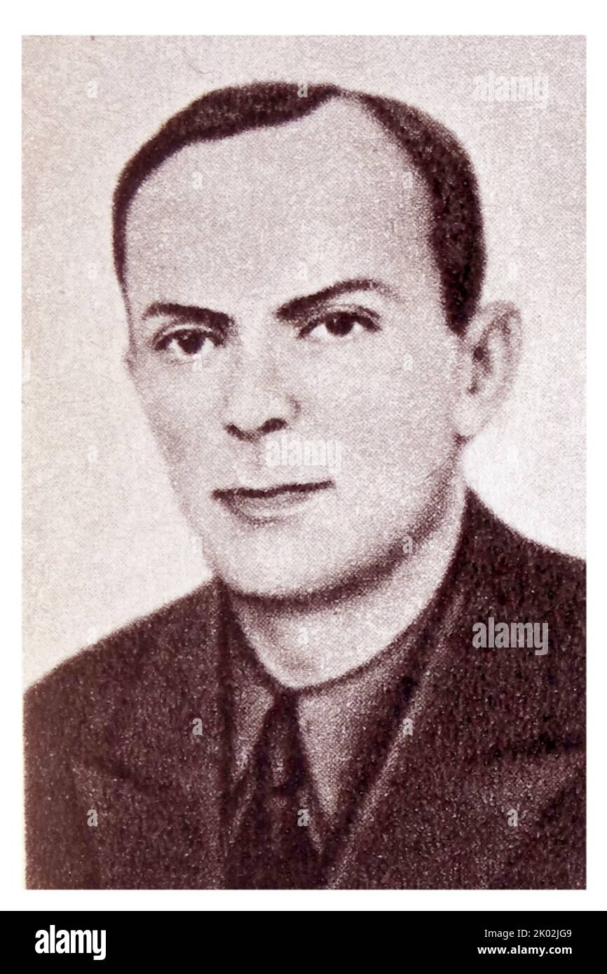 Pawel Finder (1904 - 26 July 1944) was a Polish Communist leader and First Secretary of the Polish Workers' Party (PPR) from 1943 to 1944. Stock Photo