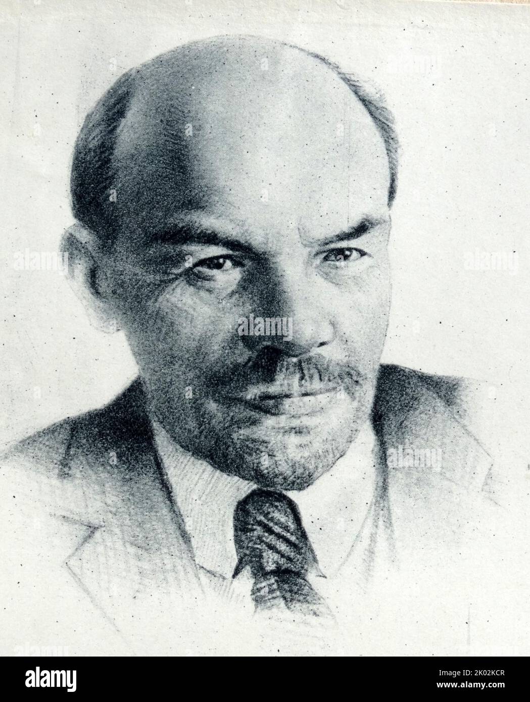 Vladimir Ilyich Ulyanov (1870 - 1924), known by his alias Lenin, was a Russian revolutionary, politician, and political theorist. He served as head of government of Soviet Russia from 1917 to 1924 and of the Soviet Union from 1922 to 1924 Stock Photo