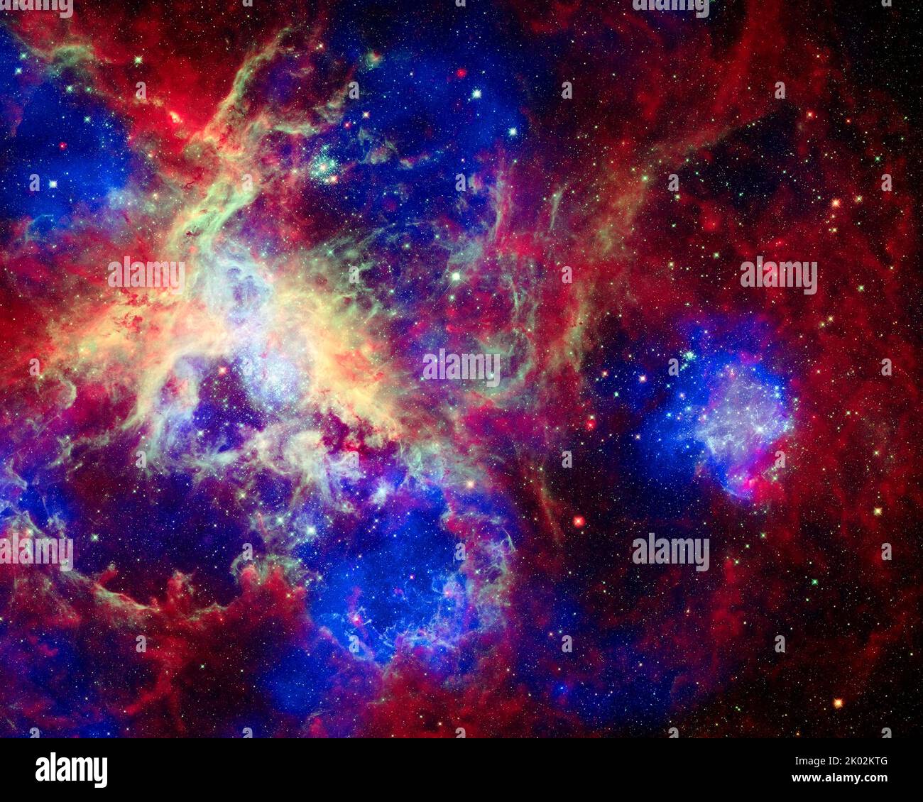 Composite of 30 Doradus, the Tarantula Nebula Stock Photo