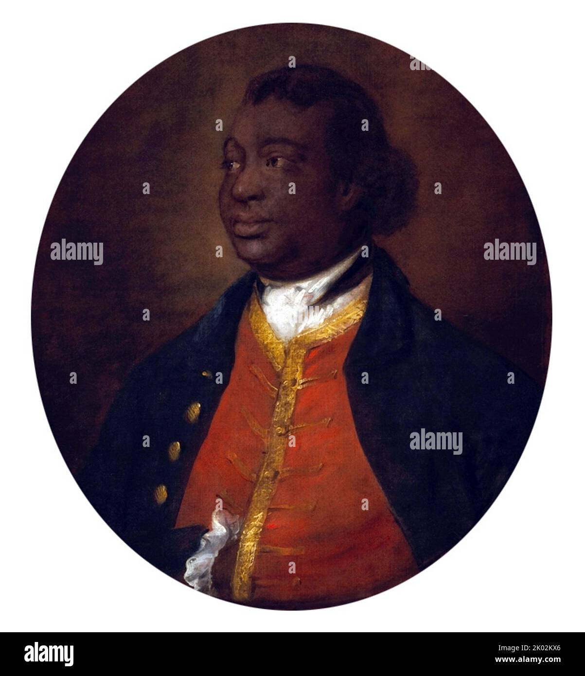 Oil on canvas. Charles Ignatius Sancho (c. 1729 - 1780) British composer, actor, and writer. He became a symbol of the humanity of Africans and immorality of the slave trade Stock Photo