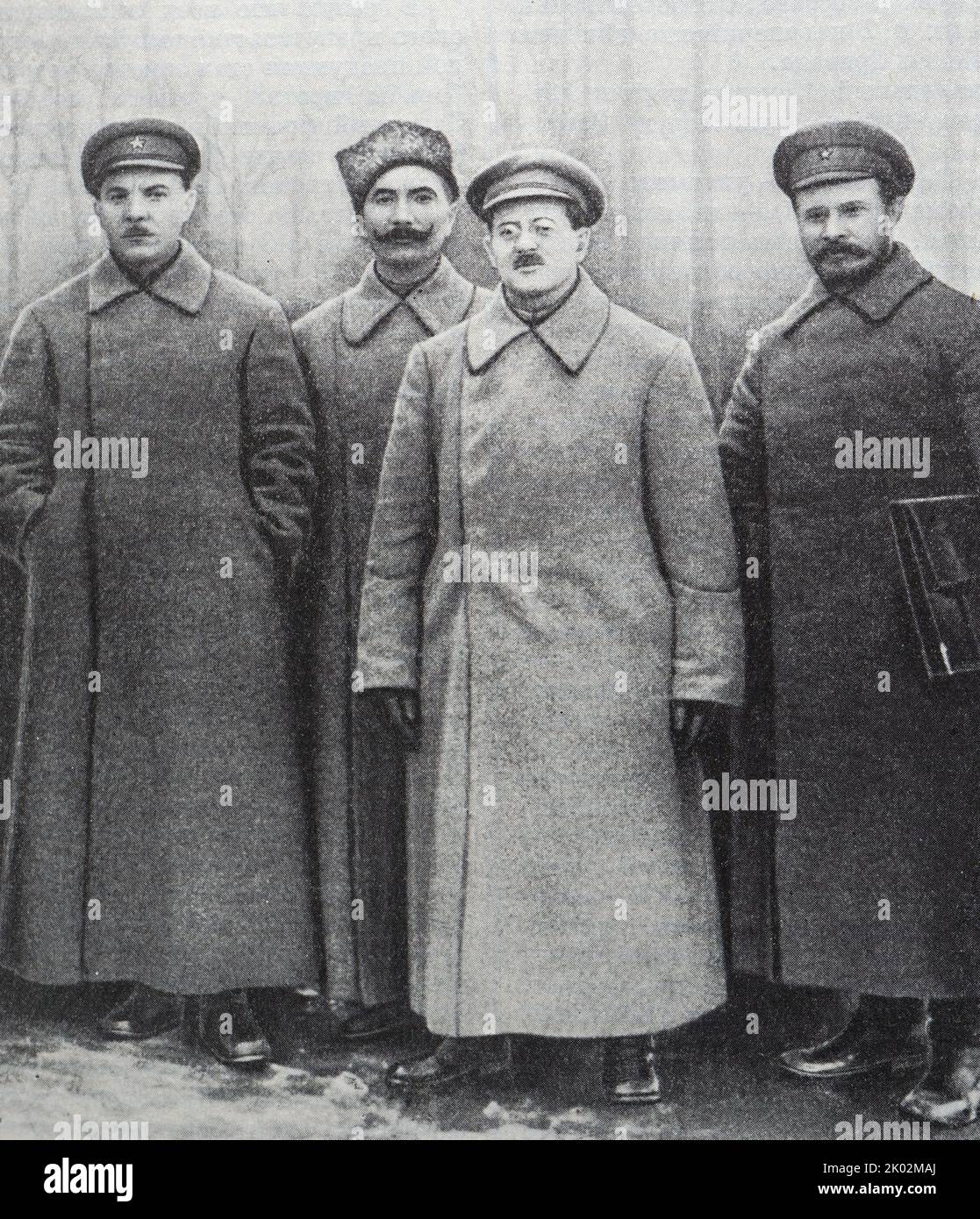 K.E. Voroshilov, S.M. Budenny, I.S. Unshlikht, M.V. Frunze. Photo. Stock Photo