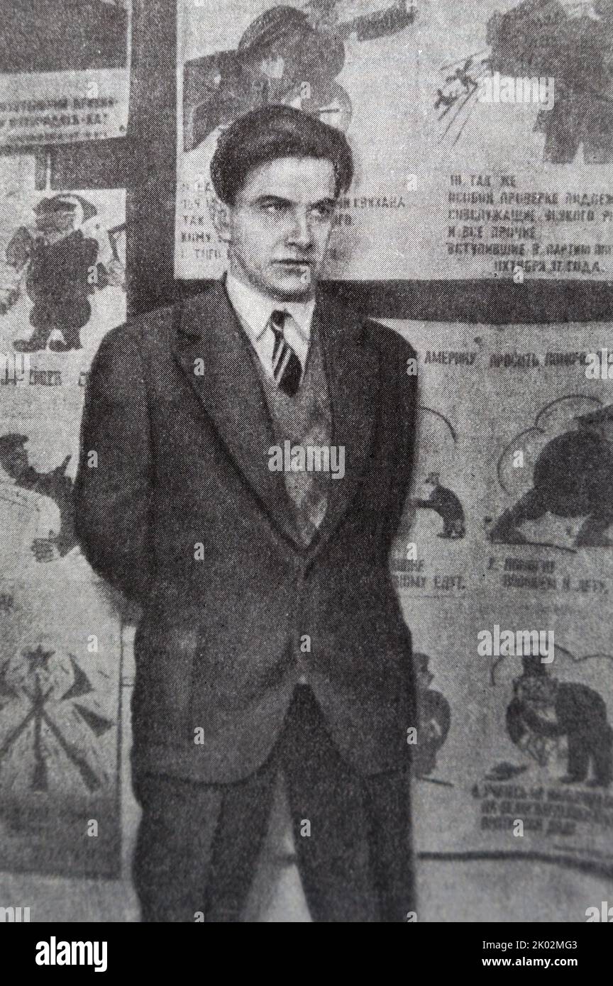 Vladimir Vladimirovich Mayakovski (1893 - 1930) Russian and Soviet poet, playwright, artist, and actor. Stock Photo