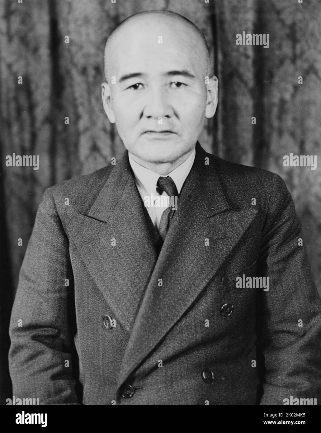 Takazumi Oka (1890 - 1973) Navy Vice Admiral. Navy undersecretary in the Tojo Cabinet. After the Pacific War, he was sentenced to life imprisonment in the International Military Tribunal for the Far East and served in prison. He was released on parole in 1954 Stock Photo