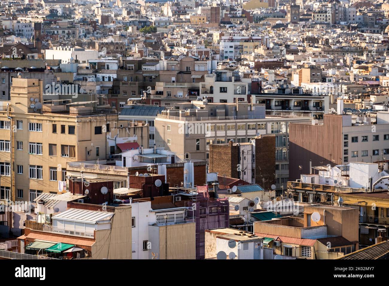 aerial view of buildings in the city of Barcelona Stock Photo - Alamy