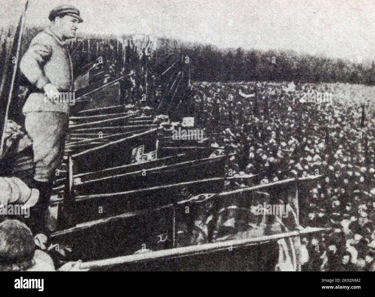 Rally of the Union of Red Front Soldiers (communist supporters) in Berlin. 1921 Stock Photo