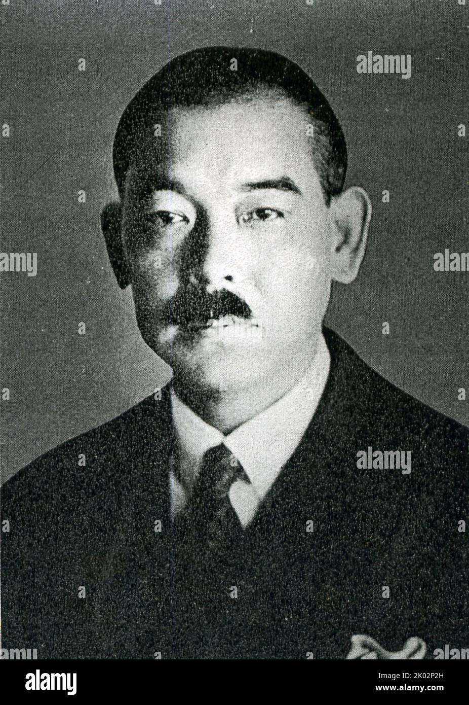 Yosuke Matsuoka (1880 - 1946) Japanese diplomat and Minister of Foreign Affairs of the Empire of Japan during the early stages of World War II. He is best known for his defiant speech at the League of Nations in 1933, ending Japan's participation in the organization. He was also one of the architects of the Tripartite Pact and the Soviet-Japanese Neutrality Pact in the years immediately prior to the outbreak of war. Stock Photo