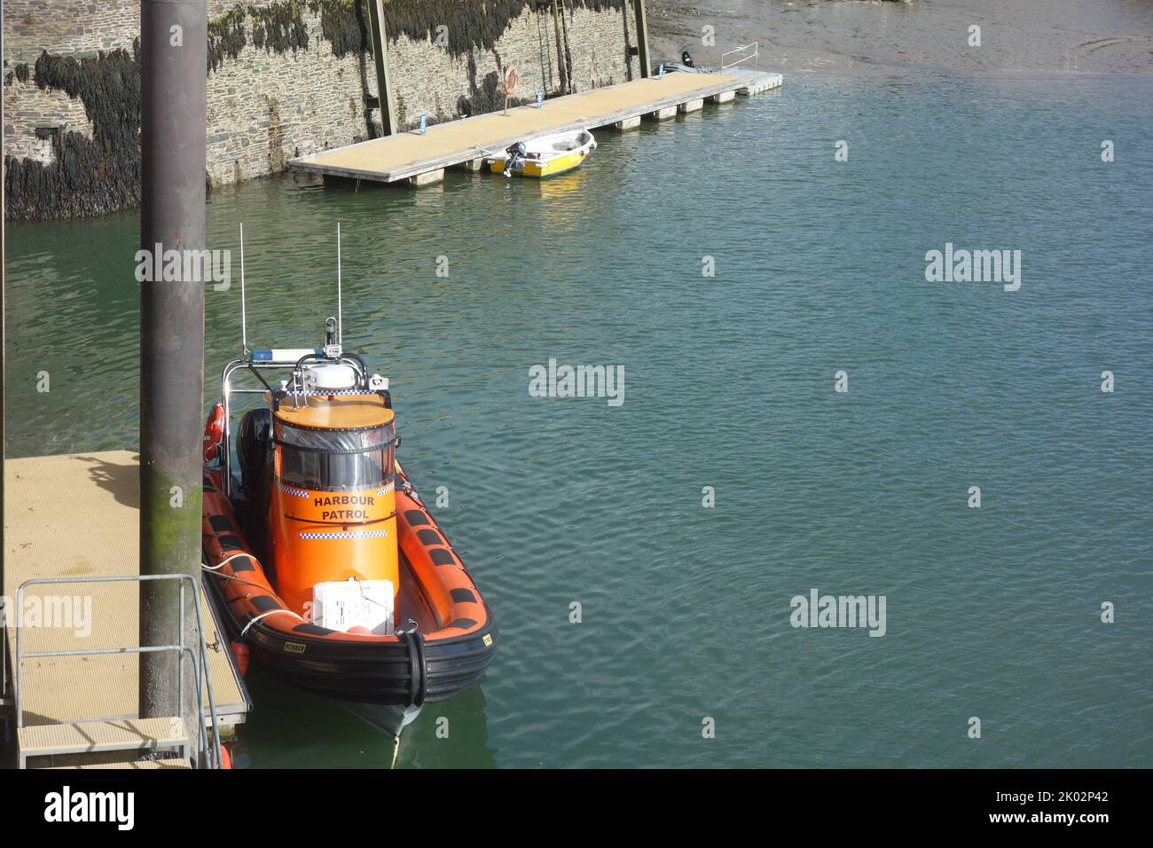 Harbour Patrol Boat, Padstow Harbour, Padstow, Cornwall, UK Stock Photo