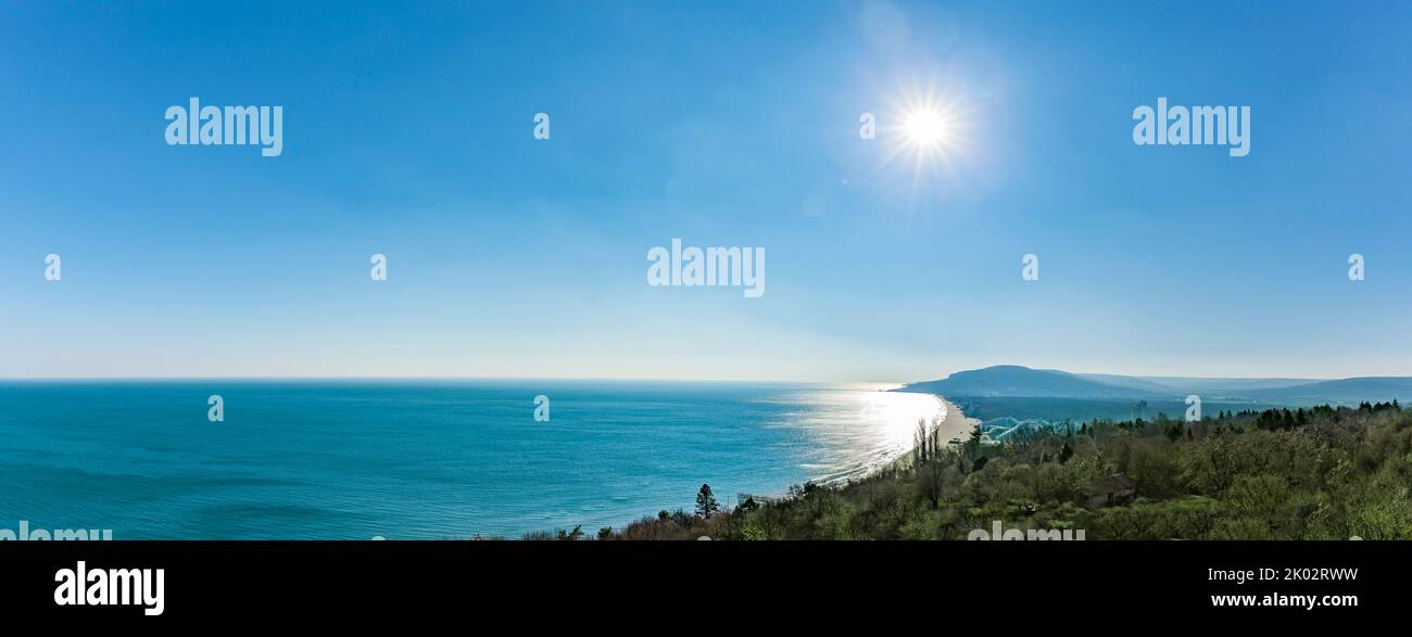 Black Sea coastal landscape in Bulgaria Stock Photo