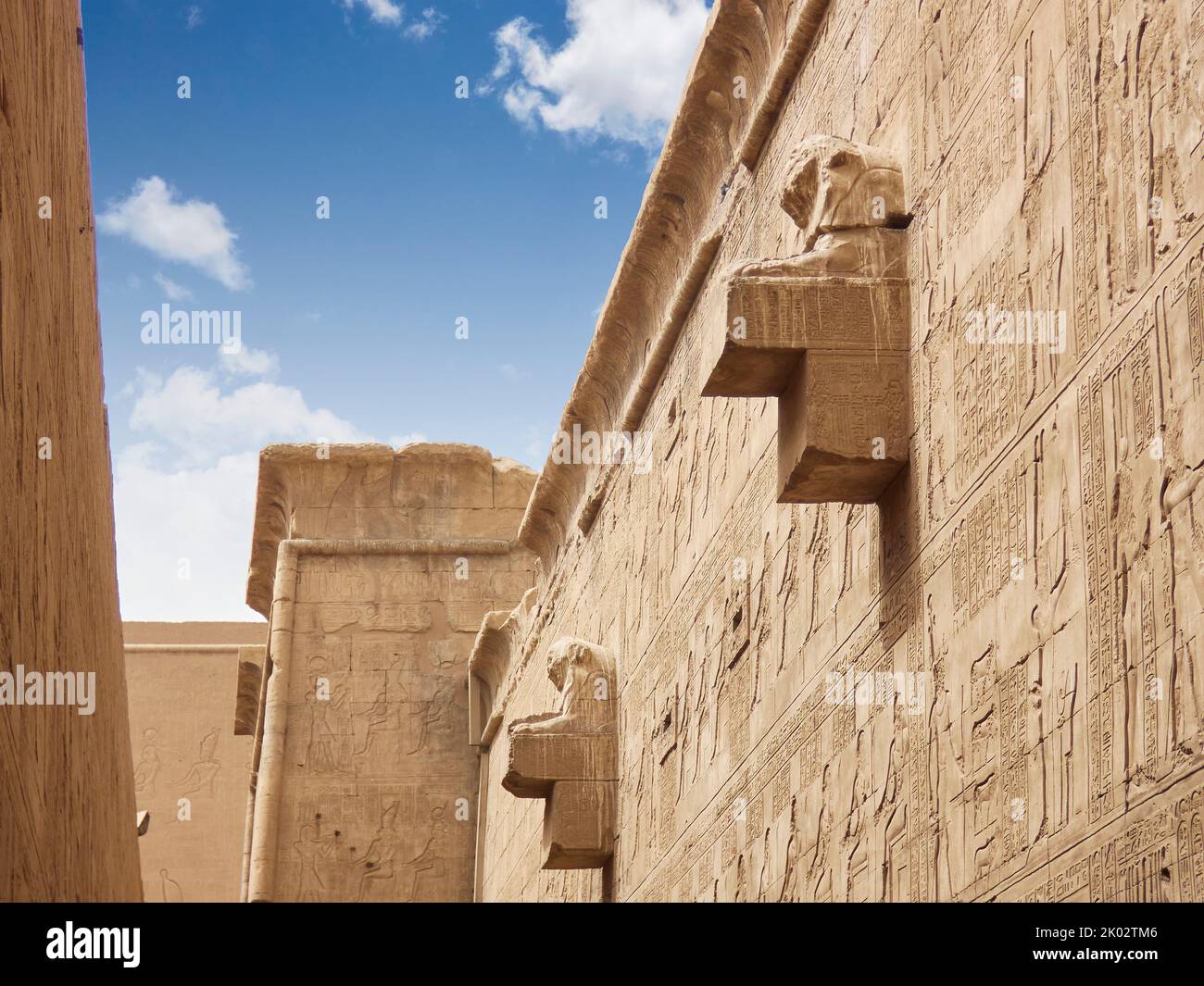The edfu temple in egypt with its incredible antiquities Stock Photo ...