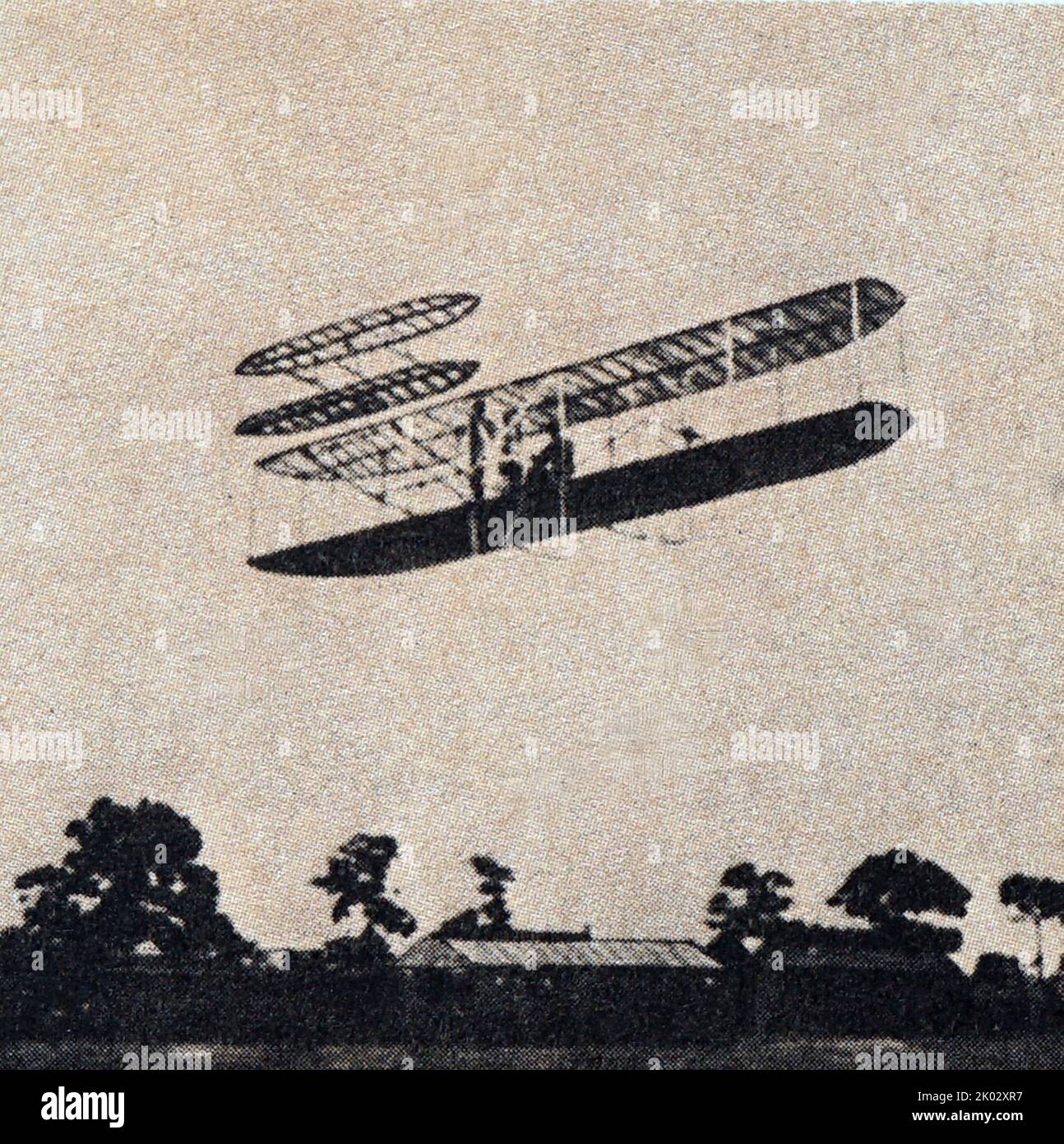 The plane of the Wright brothers. 1903. Stock Photo