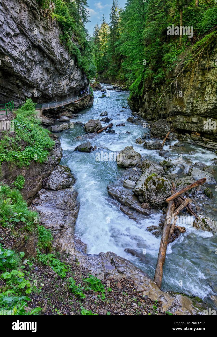 The Breitachklamm is a created by the Breitach river in the