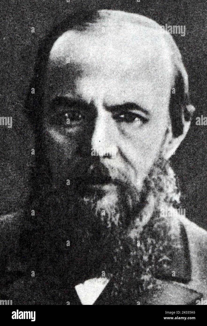 Fyodor Mikhailovich Dostoevsky (1821 - 1881), transliterated as Dostoyevsky, a Russian novelist Stock Photo