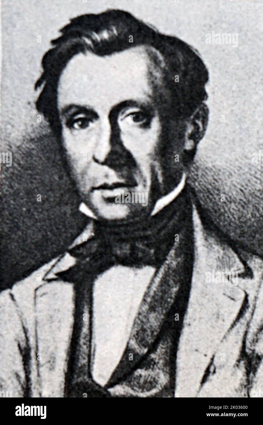 Nikolai Nikolaevich Zimin. Lithograph (1812 - 1880) Russian organic chemist. Stock Photo