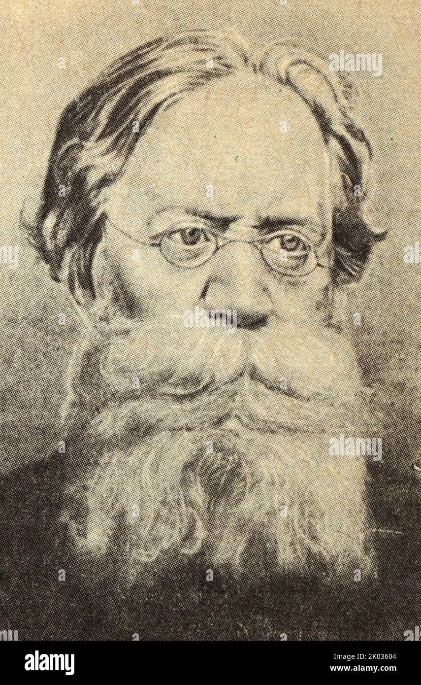 Pyotr Lavrov (1823 - 1900) prominent Russian theorist of narodism, philosopher, publicist, revolutionary and sociologist. Stock Photo