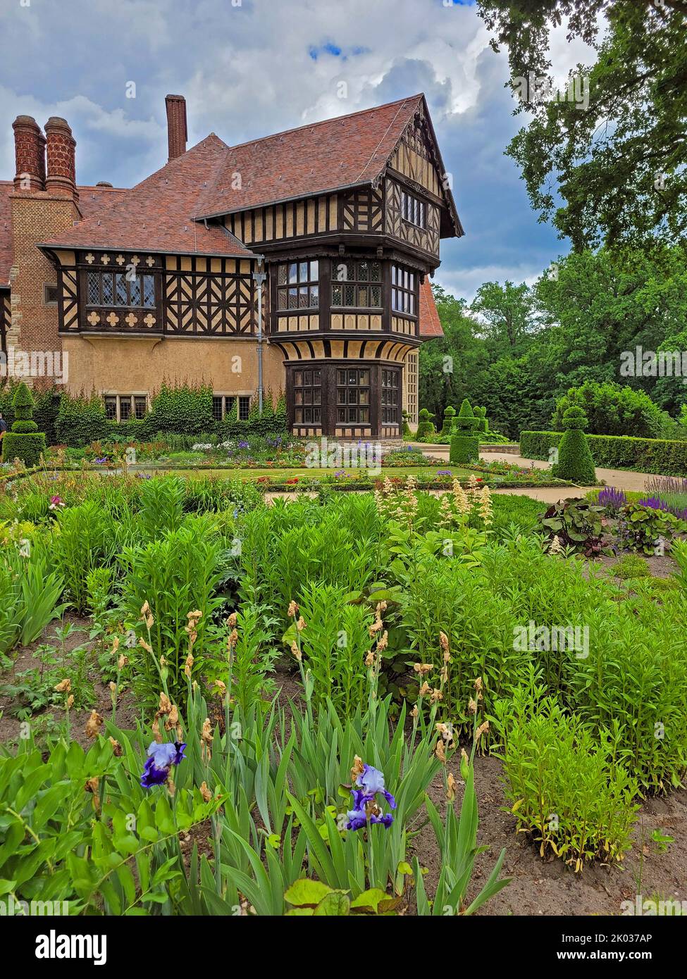Cecilienhof Palace in the New Garden Landscape Park in English country house style, seat of the Potsdam Conference, Potsdam, Brandenburg, Germany Stock Photo