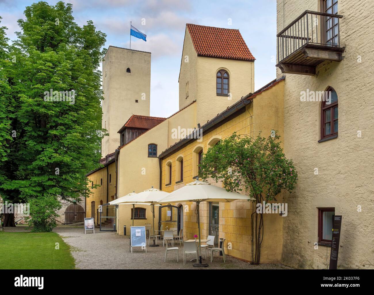 Grünwald Castle near Munich, Upper Bavaria, Bavaria, Germany, Europe Stock Photo
