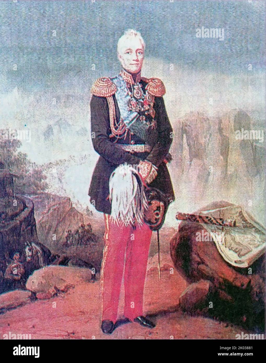 Prince Mikhail Semyonovich Vorontsov (1782 - 1856) Russian nobleman and field-marshal, renowned for his success in the Napoleonic wars and most famous for his participation in the Caucasian War from 1844 to 1853. Stock Photo