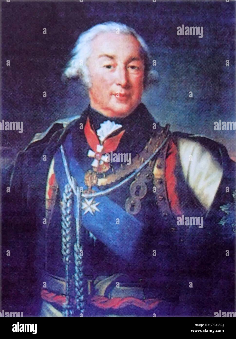 Count Ivan Petrovich Saltykov (1730 - 1805) Russian Field Marshal, the Governor-General of Moscow from 1797 to 1804, and owner of the grand estate of Marfino. Stock Photo